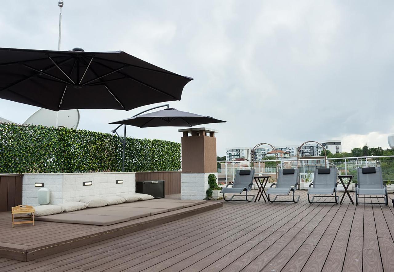 Under The Stars - Lux Penthouse With Pool And Terrace By Flat Mаnager Apartment Св. Св. Константин и Елена Екстериор снимка